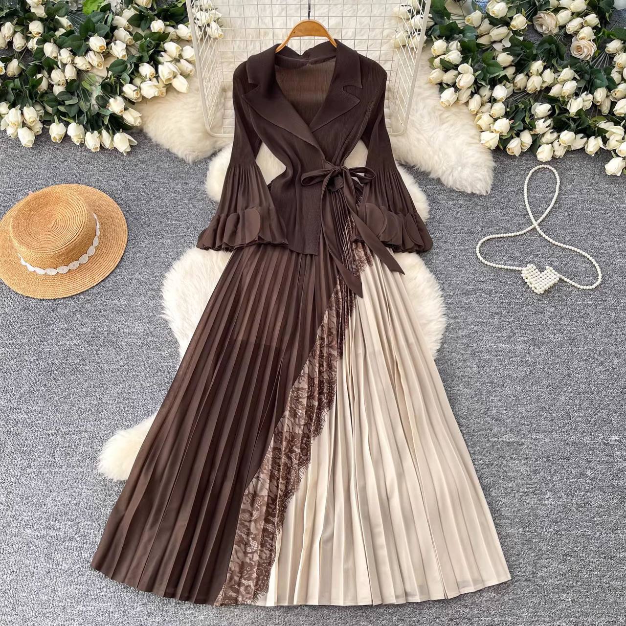 Robe plissée