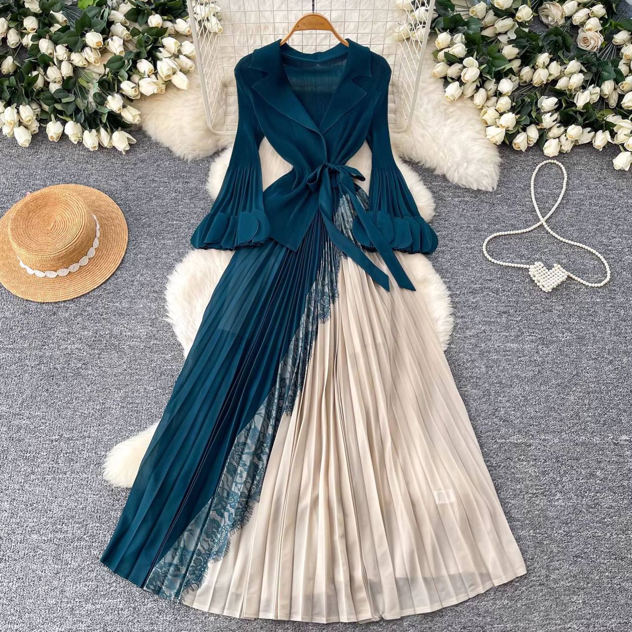 Robe plissée
